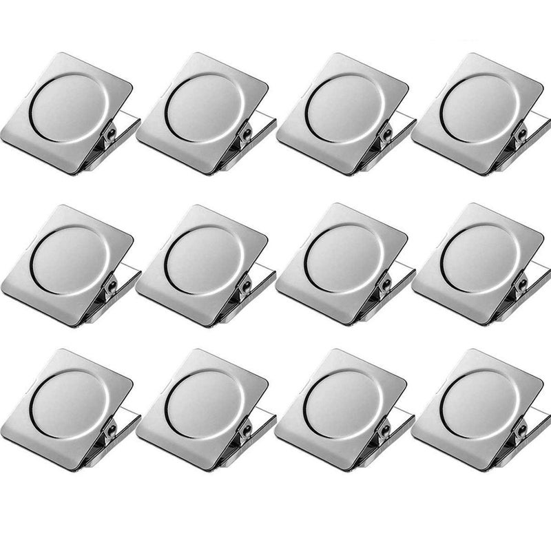 Thimmamma Strong Magnet Clips 1.2 Inch - 12 Packs Heavy Duty Metal Magnetic Clips for Refrigerator, Magnetic Clip for Whiteboard, Picture, Office Magnets, Magnets Clipboard for White Boards - Image 1